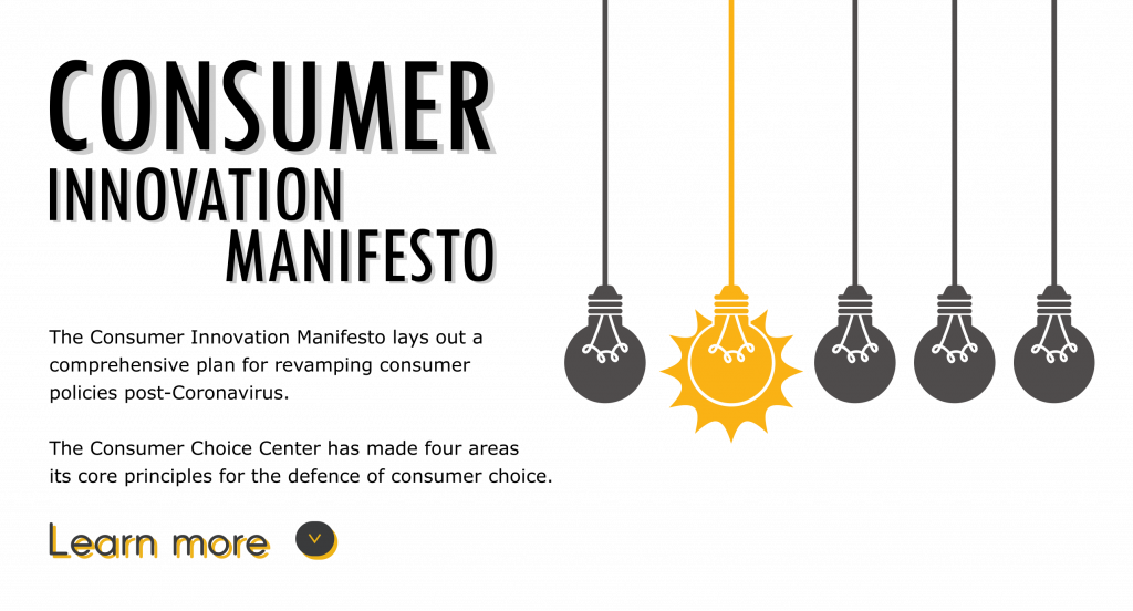 Banner del manifesto dell'innovazione dei consumatori