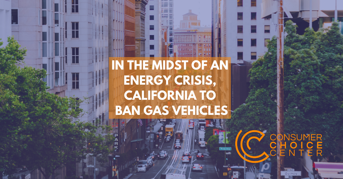 In the midst of an energy crisis, California to ban gas vehicles